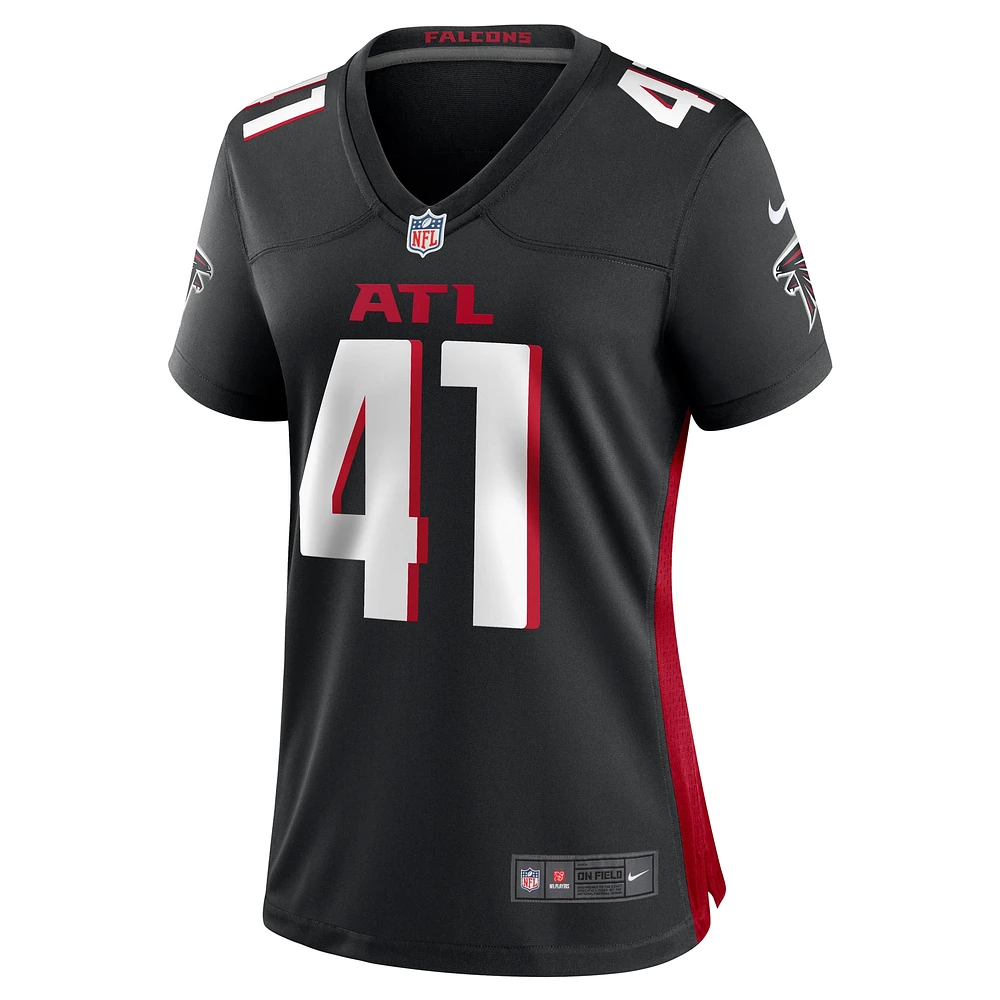 Maillot de match des Falcons d'Atlanta Nike Lukas Denis noir pour femme