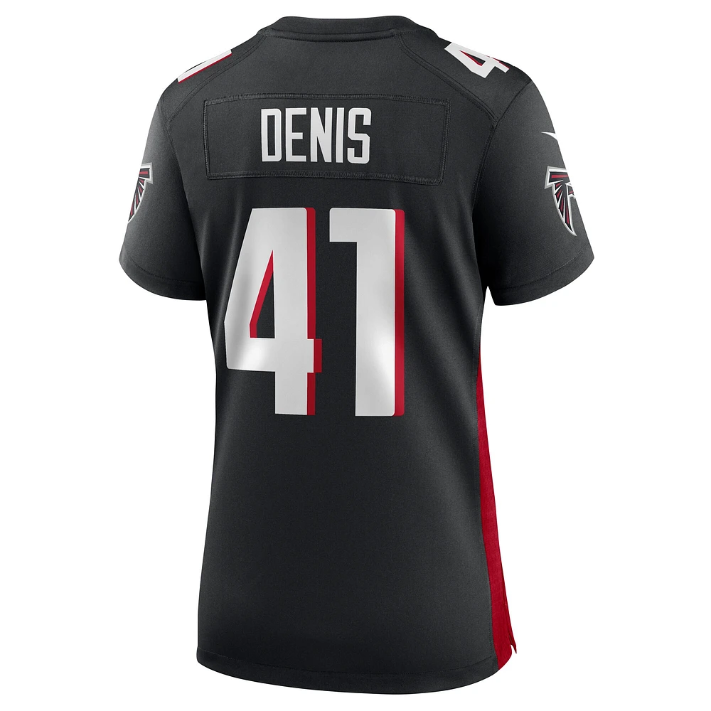 Maillot de match des Falcons d'Atlanta Nike Lukas Denis noir pour femme