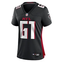 Maillot de match Nike Matt Hennessy noir pour femme des Atlanta Falcons