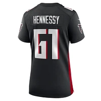 Maillot de match Nike Matt Hennessy noir pour femme des Atlanta Falcons