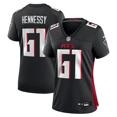 Maillot de match Nike Matt Hennessy noir pour femme des Atlanta Falcons