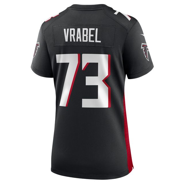 Maillot de match joueur des Atlanta Falcons Nike Tyler Vrabel noir pour femme