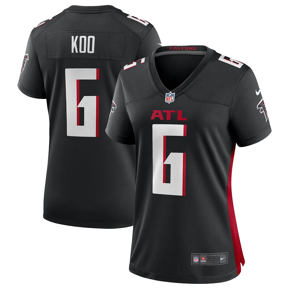 Maillot de match d'équipe des Falcons d'Atlanta Nike Younghoe Koo pour femme, noir