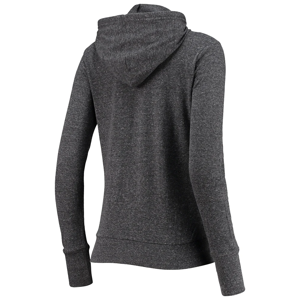 Women's Touch Black Atlanta Falcons All American Full-Zip Tri-Blend Hoodie Jacket