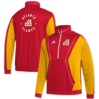 Veste à demi-glissière adidas Atlanta Flames Team Classics rouge pour homme