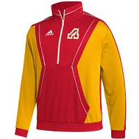 Veste à demi-glissière adidas Atlanta Flames Team Classics rouge pour homme