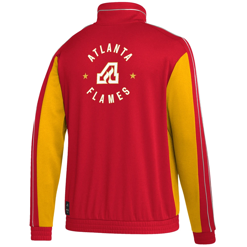 Veste à demi-glissière adidas Atlanta Flames Team Classics rouge pour homme