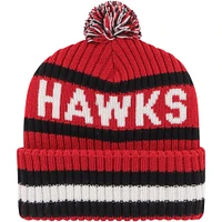 Men's '47 Red Atlanta Hawks Bering Cuffed Knit Hat with Pom