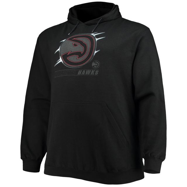Sweat à capuche noir Atlanta Hawks Big & Tall Pop pour homme