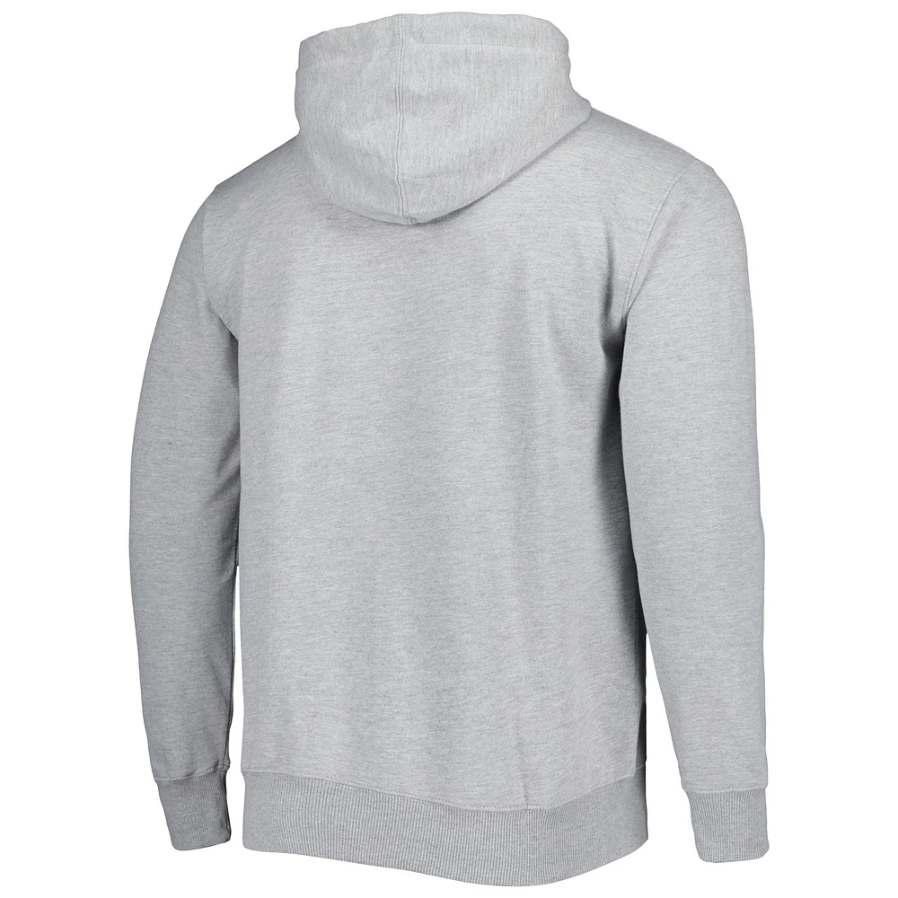 Men's Fanatics Heather Gray Atlanta Hawks Wordmark French Terry Pullover Hoodie