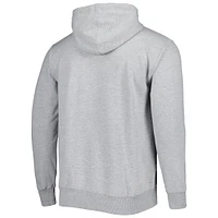 Men's Fanatics Heather Gray Atlanta Hawks Wordmark French Terry Pullover Hoodie
