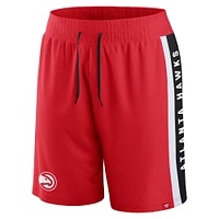 Short en maille emblématique d'arbitre des Atlanta Hawks Fanatics rouge pour hommes