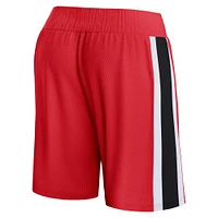 Short en maille emblématique d'arbitre des Atlanta Hawks Fanatics rouge pour hommes