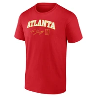 Men's Fanatics Trae Young Red Atlanta Hawks Name & Number T-Shirt