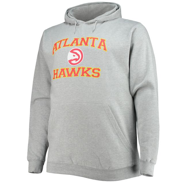 Sweat à capuche gris chiné Atlanta Hawks Big & Tall Heart Soul pour homme
