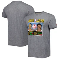 Men's Homage Dejounte Murray & Trae Young Gray Atlanta Hawks NBA Jam Tri-Blend T-Shirt