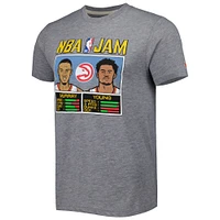 Men's Homage Dejounte Murray & Trae Young Gray Atlanta Hawks NBA Jam Tri-Blend T-Shirt
