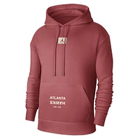 Men's Jordan Brand Red Atlanta Hawks Courtside Statement Edition Pullover Hoodie