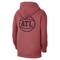 Men's Jordan Brand Red Atlanta Hawks Courtside Statement Edition Pullover Hoodie