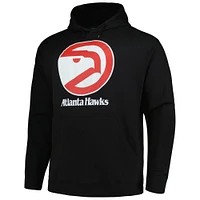 Men's Mitchell & Ness Black Atlanta Hawks Hardwood Classics Big Tall Pullover Hoodie