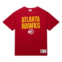 Men's Mitchell & Ness Red Atlanta Hawks Hardwood Classics Legendary Slub T-Shirt