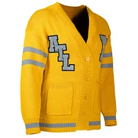 Cardigan boutonné sans identification de l'appelant NBA x Keizer Clark Atlanta Hawks jaune/gris pour homme