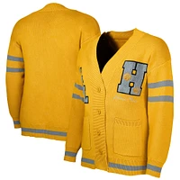 Cardigan boutonné sans identification de l'appelant NBA x Keizer Clark Atlanta Hawks jaune/gris pour homme
