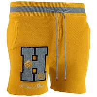 Short en tricot sans identification de l'appelant NBA x Keizer Clark pour homme, jaune/gris Atlanta Hawks