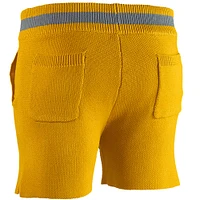 Short en tricot sans identification de l'appelant NBA x Keizer Clark pour homme, jaune/gris Atlanta Hawks