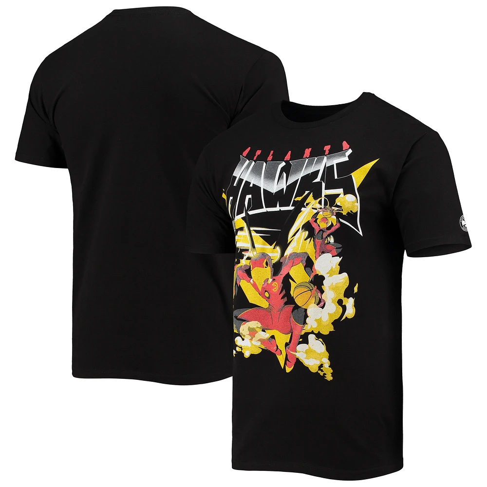 T-shirt homme NBA x McFlyy noir Atlanta Hawks Identifier Artist Series