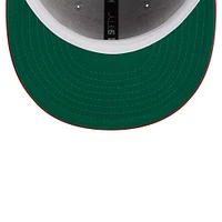 Men's New Era Gray/Red Atlanta Hawks Tip-Off Two-Tone 59FIFTY Fitted Hat