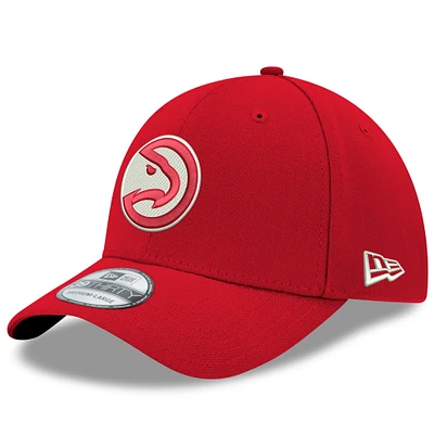 Casquette 39THIRTY Flex New Era Atlanta Hawks Team Classic rouge pour homme