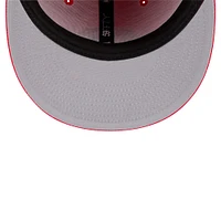 Men's New Era Red Atlanta Hawks Throwback Pennant 59FIFTY Fitted Hat