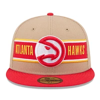 Men's New Era Tan/Red Atlanta Hawks 2024 NBA Draft 59FIFTY Fitted Hat