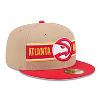 Men's New Era Tan/Red Atlanta Hawks 2024 NBA Draft 59FIFTY Fitted Hat