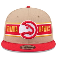 Men's New Era Tan/Red Atlanta Hawks 2024 NBA Draft 9FIFTY Snapback Hat