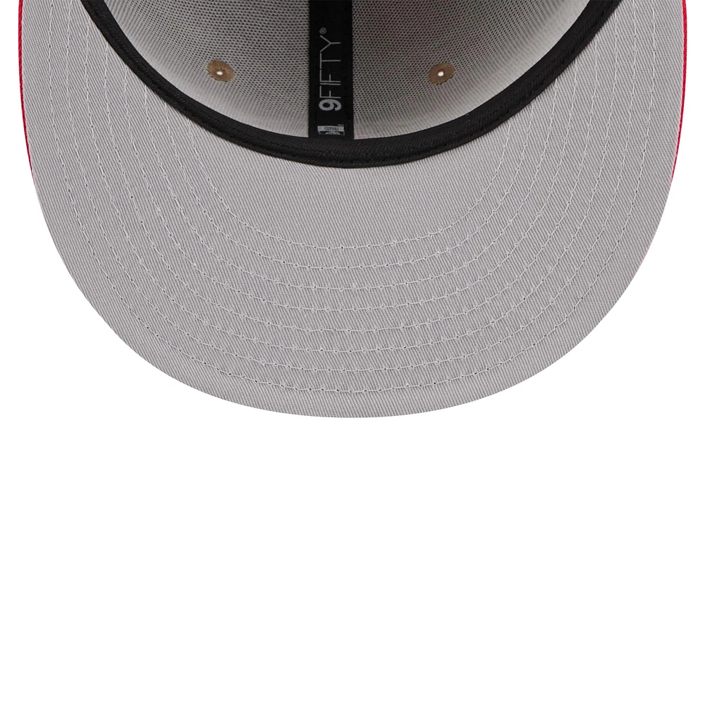 Men's New Era Tan/Red Atlanta Hawks 2024 NBA Draft 9FIFTY Snapback Hat