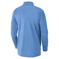 Men's Nike Light Blue Atlanta Hawks 2024/25 City Edition Authentic Coaches Performance Half-Zip Top
