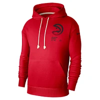 Men's Nike  Red Atlanta Hawks Courtside Standard Issue Premium Performance Pullover Hoodie