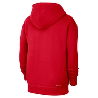 Men's Nike  Red Atlanta Hawks Courtside Standard Issue Premium Performance Pullover Hoodie