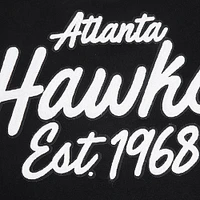 Men's Pro Standard Black Atlanta Hawks Paint the City Drop Shoulder Sweatshirt
