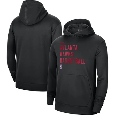 Sweat à capuche unisexe Nike Atlanta Hawks 2023/24 Spotlight On-Court Practice Noir