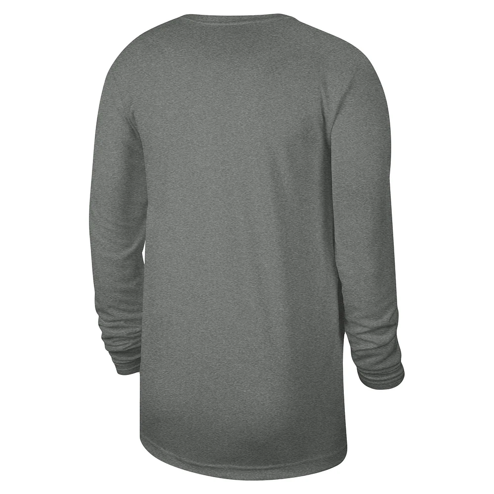 Unisex Nike Heather Gray Atlanta Hawks 2023/24 Legend On-Court Practice Performance Long Sleeve T-Shirt