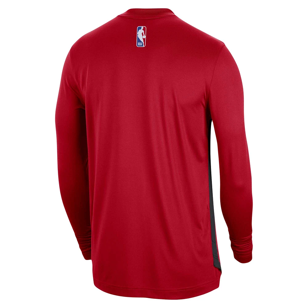 Unisex Nike Red Atlanta Hawks 2023/24 Authentic Pregame Long Sleeve Shooting Shirt