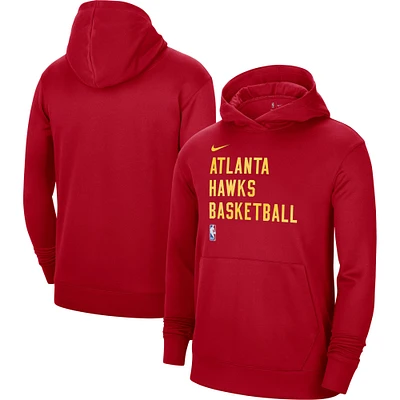 Sweat à capuche unisexe Nike Atlanta Hawks 2023/24 Spotlight On-Court Practice rouge