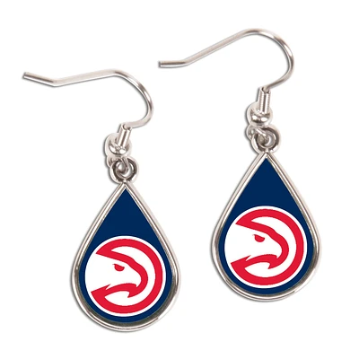 Boucles d'oreilles pendantes en forme de larme des Hawks d'Atlanta WinCraft