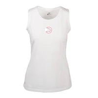 Women's Levelwear  White Atlanta Hawks Mother's Day Macy Core Logo Tank Top