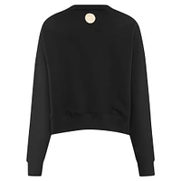 Women's Pro Standard  Black Atlanta Hawks Glam Cropped Pullover Sweatshirt