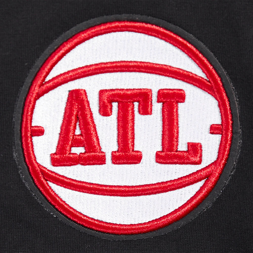 Women's Pro Standard Black Atlanta Hawks Jewels Boxy Cropped T-Shirt