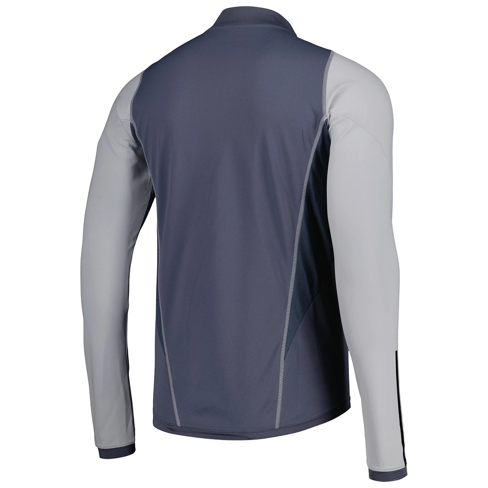 Men's adidas Gray Atlanta United FC 2023 On-Field AEROREADY Quarter-Zip Training Top